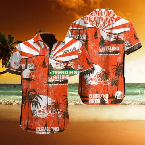 Cleveland Browns NFL Football Custom Name Hawaiian Shirt Unique Gift For Men And Women Fan hawaiian shirt