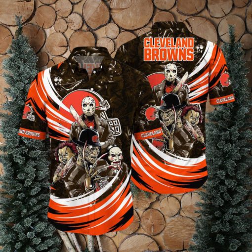 Cleveland Browns NFL Halloween Horror Movies Hawaiian Shirts For Men And Women