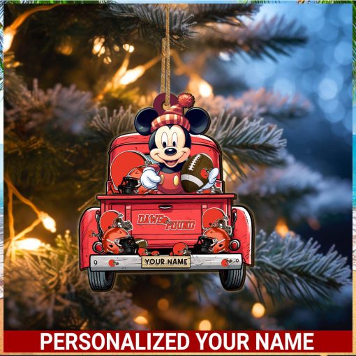 Cleveland Browns NFL Mickey Ornament Personalized Your Name SP12102338ID05