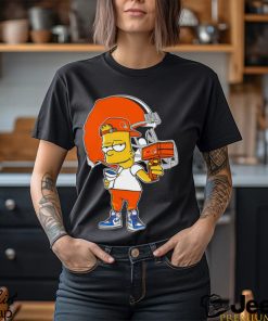 Cleveland Browns NFL X Bart Simpson cartoon shirt