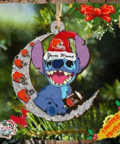 Cleveland Browns Stitch Ornament NFL Christmas And Stitch With Moon Ornament