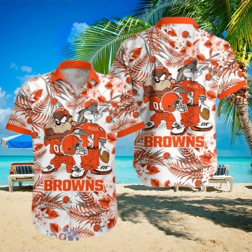 Cleveland Browns Taz And bugs NFL Teams Hawaiian Shirt Gift For Men And Women