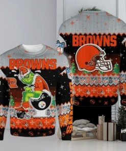 Cleveland Browns The Grinch NFL Ugly Christmas Sweater