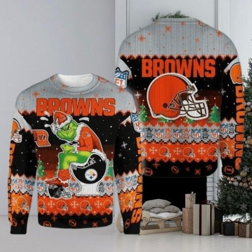 Cleveland Browns The Grinch NFL Ugly Christmas Sweater