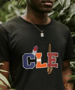 Cleveland Cavaliers, Cleveland Browns Circle and Cleveland Indians Chief Wahoo logo shirt