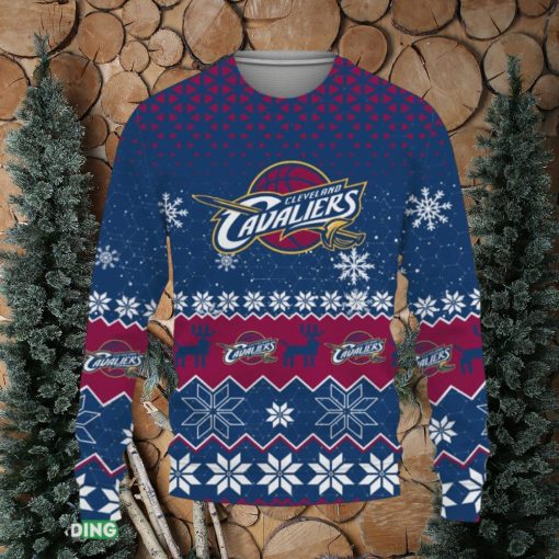 Cleveland Cavaliers Sports Football American Knitted Christmas 3D Sweater Gift Holidays