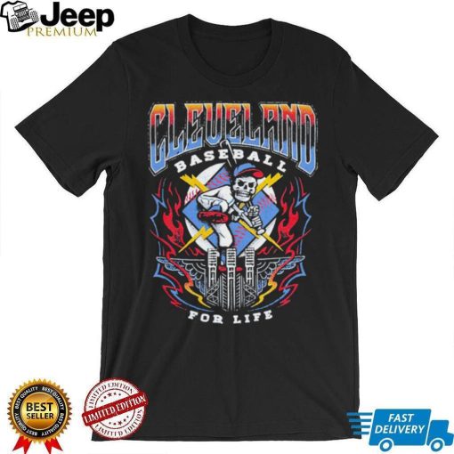 Cleveland Guardians skeleton baseball for life logo shirt