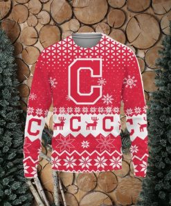 Cleveland Indians Christmas Gift 3D Ugly Christmas Sweater Christmas Gift Ideas Christmas Holiday Family Gift