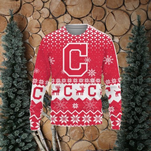 Cleveland Indians Christmas Gift 3D Ugly Christmas Sweater Christmas Gift Ideas Christmas Holiday Family Gift