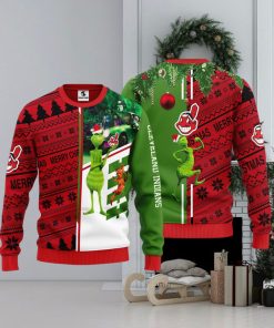 Cleveland Indians Grinch & Scooby doo Christmas Ugly Sweater 1