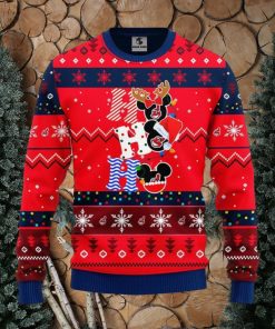 Cleveland Indians Hohoho Mickey Christmas Ugly Sweater Christmas Gift For Fans Party Hoiliday Gift