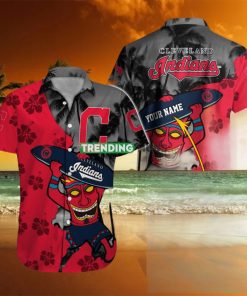 Cleveland Indians MLB Custom Name Hawaiian Shirt Best Gift For Men And Women Fans hawaiian shirt