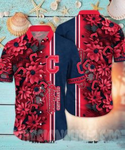 Cleveland Indians MLB Flower All Over Print Unisex Hawaiian Shirt