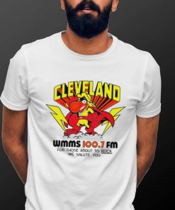 Cleveland WMMS 100.7 FM for those about to rock we salute you logo hoodie shirt