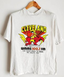 Cleveland WMMS 100.7 FM for those about to rock we salute you logo shirt