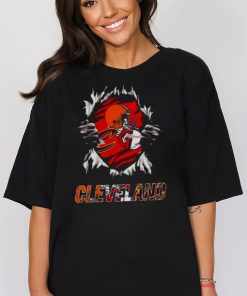 Cleveland cavaliers Cleveland guardians Cleveland browns ripping tearing through logo batman Shirt