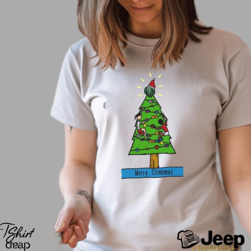 Climbing Bouldering Christmas Tree Vegetarian Version shirt