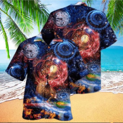 Clock Let’s Get Back To The Future Time Flies Quickly Hawaiian Shirt