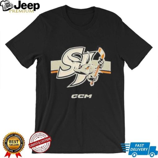 Cmm San Jose Barracuda Ccm Crest Logo Shirt