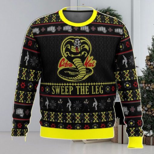 Cobra Kai Ugly Christmas Sweater, Sweep The Leg Karate Kid Christmas Sweater 3D Gift For Men And Women