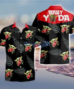 Coca Cola Baby Yoda Hug Tropical Hawaiian Shirt And Shorts Aloha Summer Gift For Men And Women