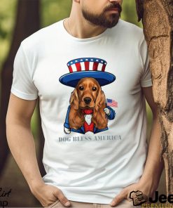 Cocker Spaniel Dog Bless America T Shirt