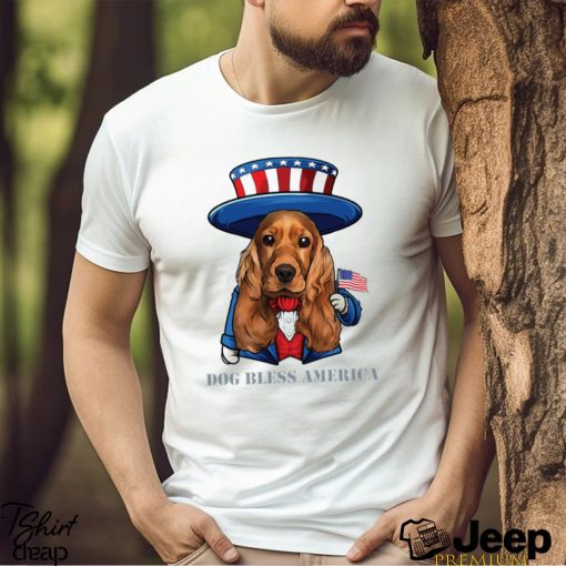 Cocker Spaniel Dog Bless America T Shirt