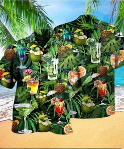 Cocktail And Fruit Hello Summer Tropical Hawaiian Shirt