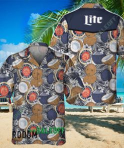 Coconuts Tropical Beach Miller Lite Hawaiian Shirt