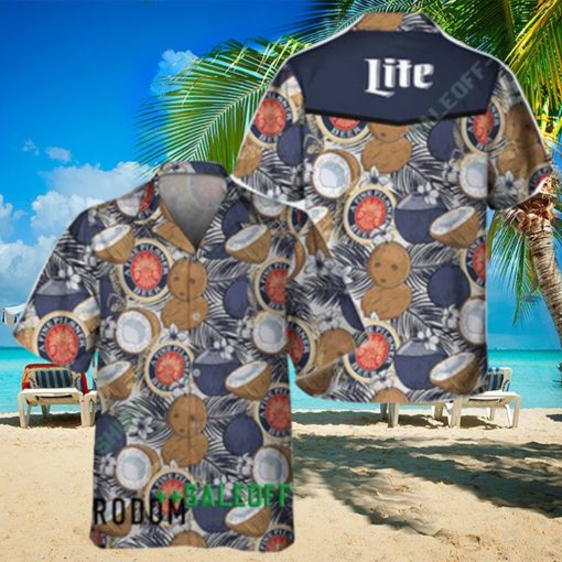 Coconuts Tropical Beach Miller Lite Hawaiian Shirt