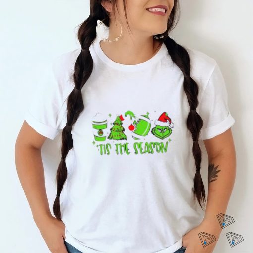 Coffee Christmas football Grinch tis the season shirt