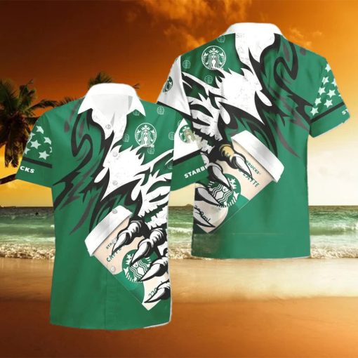 Coffee Monster Claw Gift Hawaiian Set Shirt And Short Summer Beach