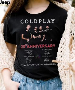 Coldplay 25th Anniversary Thank You For The Memories Shirt