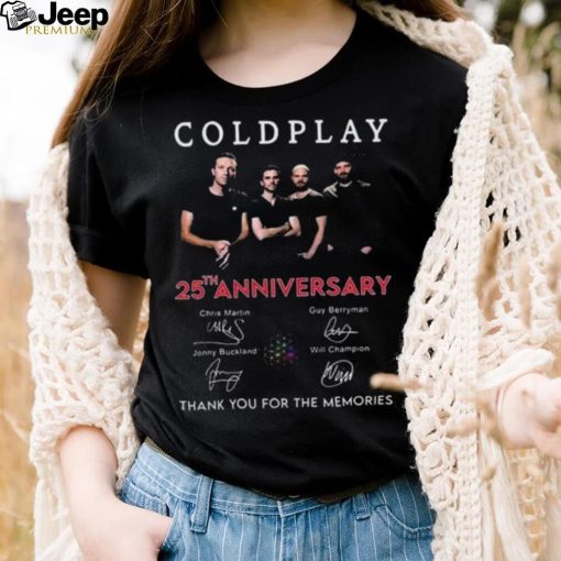 Coldplay 25th Anniversary Thank You For The Memories Shirt