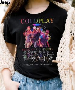 Coldplay Music Of The Spheres World Tour 2023 Thank You For The Memories Signature Shirt