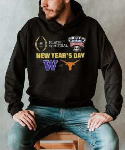 College Football Bowls Games Playoff Semifinal Allstate Sugar Bowl New Year’s Day Logo Washington Huskies Vs Texas Longhorns T shirt