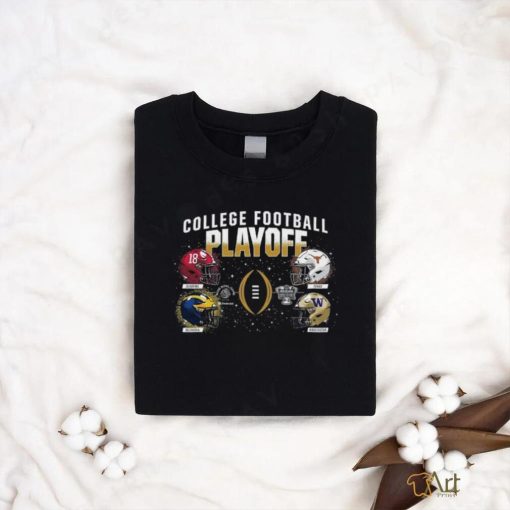 College Football Playoff 2024 4 Team Dueling Helmet Shirt