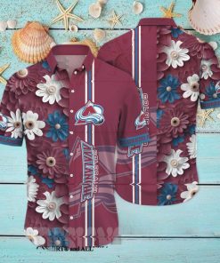 Colorado Avalanche NHL Floral All Over Print 3D Hawaiian Shirt