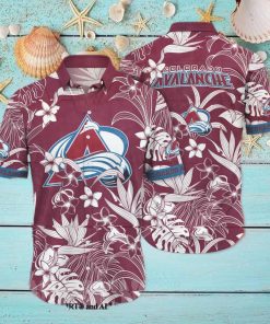 Colorado Avalanche NHL Floral Full Printed 3D Hawaiian Shirt