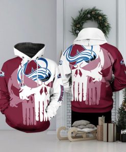 Colorado Avalanche NHL Team Skull 3D Printed Hoodie