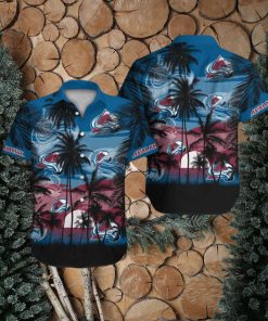 Colorado Avalanche Short Sleeve Button Up Tropical Shirt Hawaiian Shirt