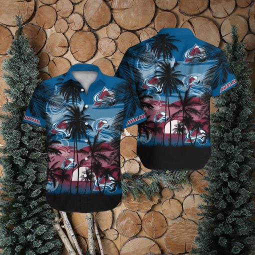 Colorado Avalanche Short Sleeve Button Up Tropical Shirt Hawaiian Shirt