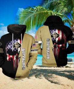 Colorado Buffaloes NCAA US Flag Skull 3D Printed Hoodie