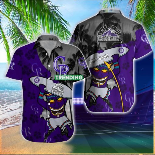 Colorado Rockies MLB Custom Name Hawaiian Shirt Special Gift For Men And Women Fans hawaiian shirt