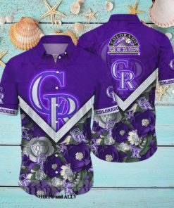 Colorado Rockies MLB Floral Full Print Hawaiian Shirt