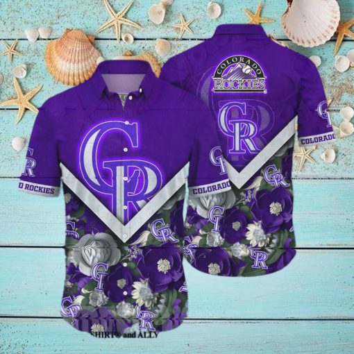 Colorado Rockies MLB Floral Full Print Hawaiian Shirt