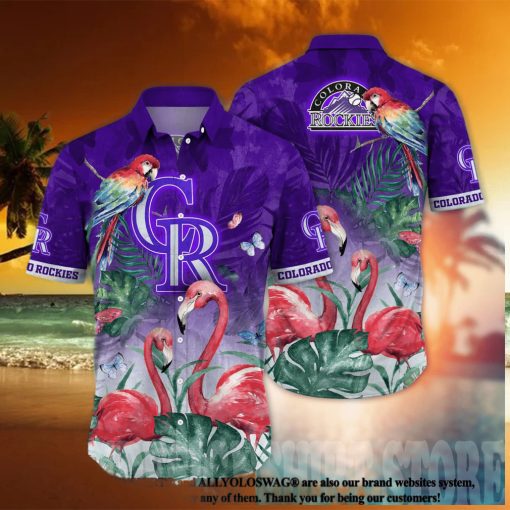 Colorado Rockies MLB Flower Full Printed Hawaiian Shirt