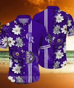 Colorado Rockies MLB Flower Unisex Hawaiian Shirt