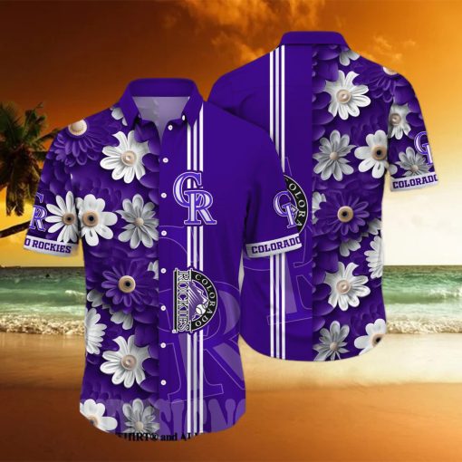 Colorado Rockies MLB Flower Unisex Hawaiian Shirt