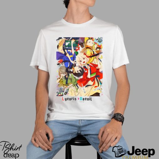 Colorful Art Lycoris Recoil Anime Girl Unisex T Shirt